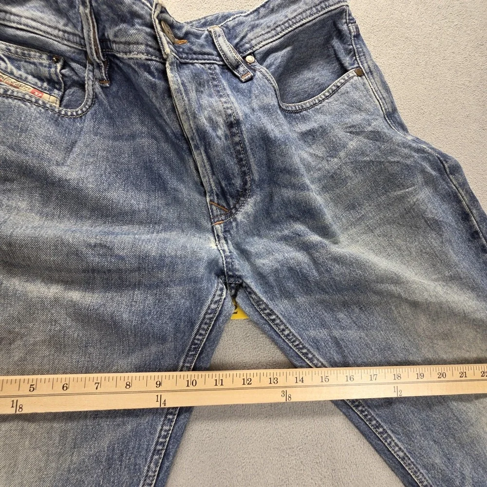 Diesel Jeans Mens 31x30 Blue Larkee Regular Straight Distressed Button Fly 0800Z